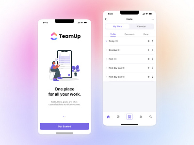 TeamUp - Project Management App app design easy task app figma ios project project management app teamup ui ux