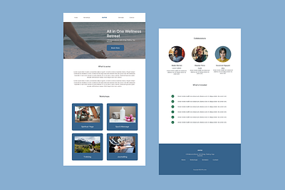 Minimalistic Wellness and Retreat Website UI Design branding design design inspiration minimalistic responsive design retreat website simple squarespace ui web ui website ui yoga