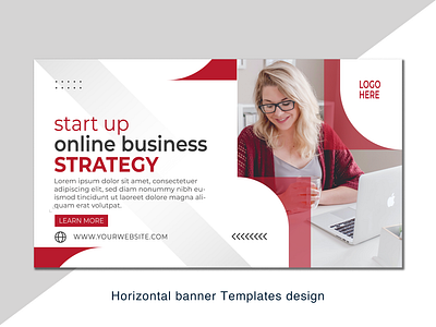 Horizontal banner template for print and web purpose banner design horizontal banner magazine ad magazine layout newspaper ads print ads print banner print design product banner service banner social media post web ad web banner