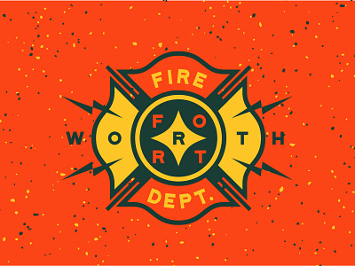Maltese Cross brand and identity design firefighter logo logo design maltese cross orange yellow