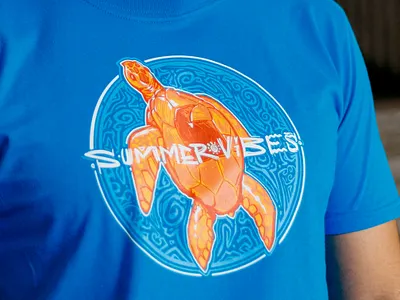 Summer Vibes branding bulgariandesign illustration summer turtle typography ventsislavyosifov wayve clothing