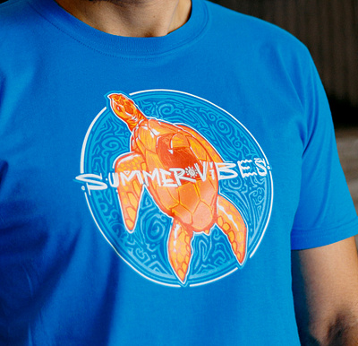Summer Vibes branding bulgariandesign illustration summer turtle typography ventsislavyosifov wayve clothing