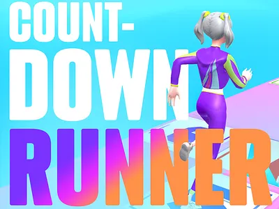 Countdown Runner | Game Design 3d art 3drender blender character design design digital art game design graphic design hyper casual games ui