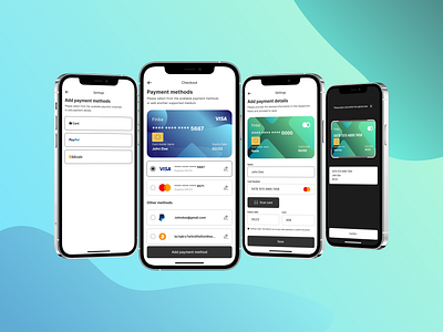 Payment method flow app design figma ui