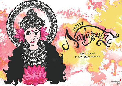 Festive Greeting: Navaratri design illustration