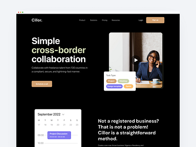 Landing page - Cillor design figma figmaafrica finance fintech landing page ui ux website