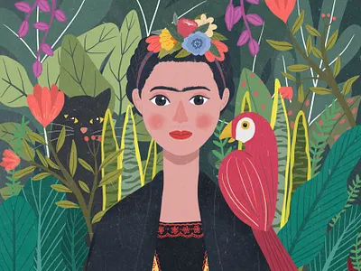 Frida art artwork fanart frida kahlo illustration illustrator procreate