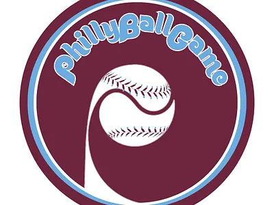 "PhillyBallGame" logo app branding canva design graphic design illustration logo