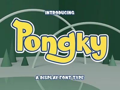 Pongky – Display Font Type branding design display font letter logo ui