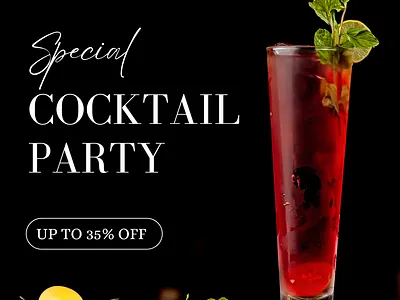 Cocktail Drink Poster banner branding cocktail design drink graphic design image poster promotion