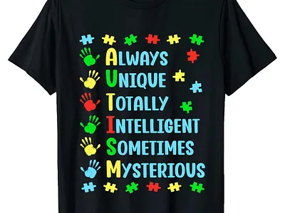 Autism typography t-shirt design. autism autism awareness day design gift mom shirt sometime t shirt t shirt design unick vector