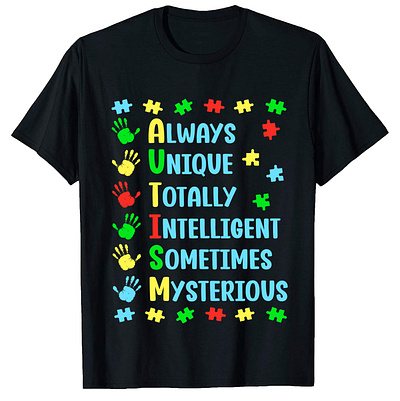 Autism typography t-shirt design. autism autism awareness day design gift mom shirt sometime t shirt t shirt design unick vector