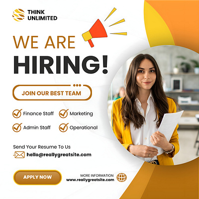 We are Hiring Bussiness Poster branding business bussiness design graphic design hiring open poster