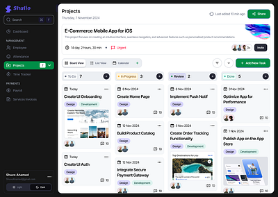 HR Projects - Board View ang ment dash bord m dashbord dashbord desgine hr hr dash bord landing page mordam dash bord projrct view ui ui ux user expreance user inter face ux