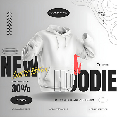 NEW HOODIE POSTER DESIGN apparel banner branding business clothing design graphic design hoodie logo men mens wear poster