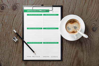 Mental Health Care Check in Planner personal information