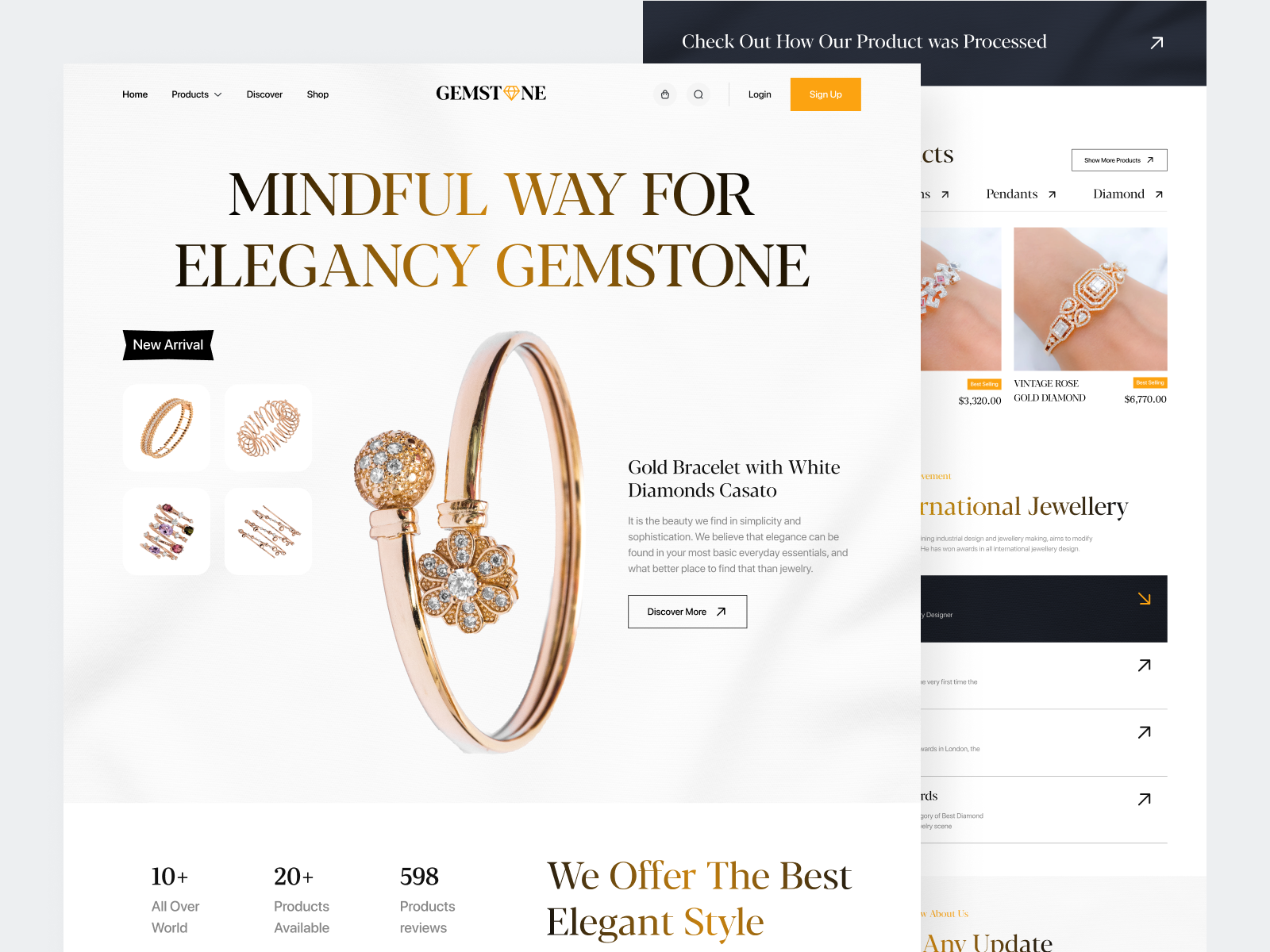 Gemstone - Jewellery Landing Page by Zaim Maulana for Elux Space on ...