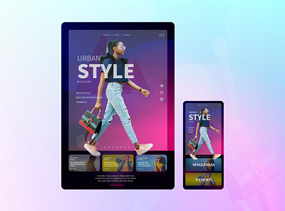 Urban Style Digital Magazine app design ui ux