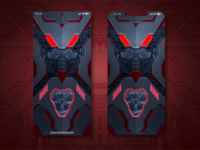 G Tech 01 android wallpaper art digital art digital wallpaper gamer gaming gaming lock screen gaming wallpaper graphic design iphone wallpaper lock screen mecha modern phone wallpaper red tech wallpaper