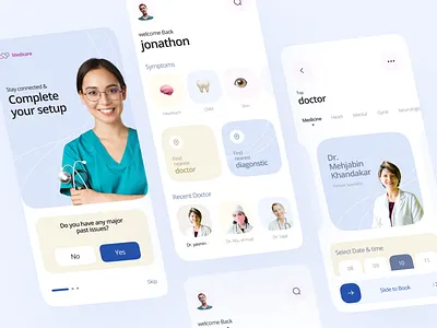 Medicare app ui app app ui design doctor doctor app health health app minimal mobile app typography ui ux workout