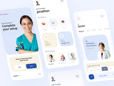 Medicare app ui app app ui design doctor doctor app health health app minimal mobile app typography ui ux workout