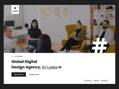 #.studio landing page agency colourfull hero section landing page minimalist new portfolio simple studio ui uidesign user friendly ux web concept web design website