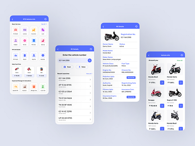 RTO Vehicle Information app ui