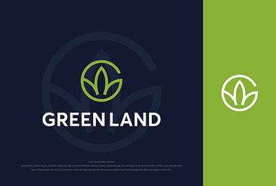 GREEN LAND brand kit dairy farm logo feed logo fiverr logo design minimal logo natural logo natural minimalist social media kit tech logo tech startup logo tree logo
