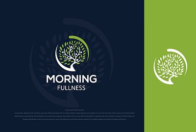 MORNING FULLNESS business logo company logo dental logo feed logo hemp logo medical natural minimalist tree logo vector logo