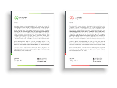 Simple green and red letterhead template with free eps business letterhead company letterhead flyer poster