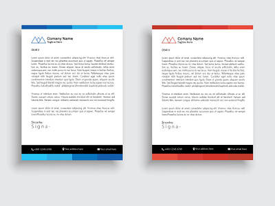 Colorful Letterhead template design with free eps a4 letterhead business stationary professional flyer