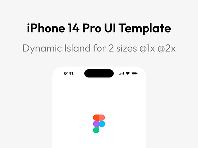 iPhone 14 Pro UI Template with Dynamic Island dynamic island ios iphone 14 iphone 14 pro iphone14 iphone14pro mockup system template ui uikit