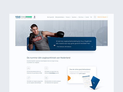 Visus — The largest laser eye clinic in the Netherlands design ui website