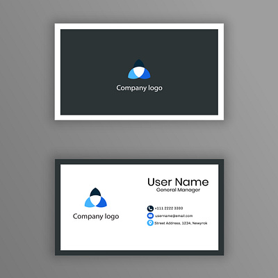 professional Black and white business card in modern style stationary