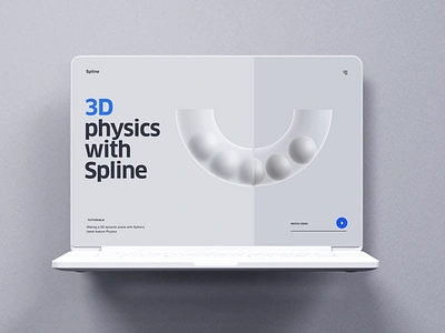 3D Physics simulation with Spline - Tutorial 3d animation illustration interaction minh pham motion physics spline ui ux vietnam