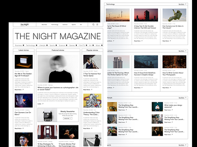 Magazine Website article articles clean concept design layout magazine minimal minimalism retro typography ui ui design user interface ux ux design vintage web design website website design