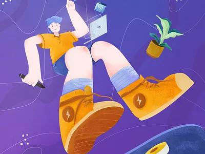 Photoshop Time - Illustration adobe photoshop animation draw exploration figma graphic design illustration illustrator ui vector