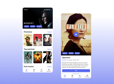 Mobile Movie App cartoon cinema creative dark design desktop film logo minimal mobile movie movie app movies tv shows typography ui ux web website