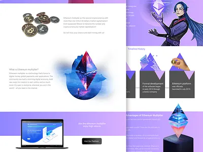Ethereum UI/UX 3d animation bitcoin block blockchain branding c cryptocurrency design ethereum ethereum multiplier graphic design logo motion graphics nft nftgame ui usdt website