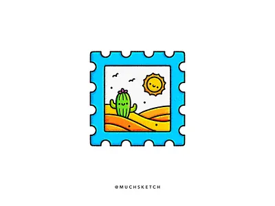 Desert 🌵 affinity designer cactus character design cute desert design drawing dunes graphic heat hot illustration illustrator muchminis procreate sand stamp summer sun vector
