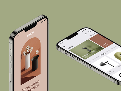 MUDU. Design studio shop. app app design ecommerce interface minimal design mobile mobile app product design shop ui ux