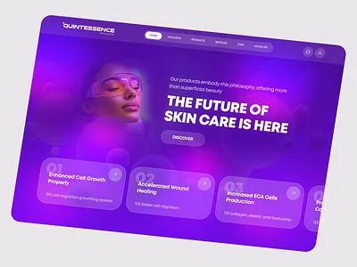 Quintessence Biologics branding design figma layout mockup product prototype ui uiux ux website