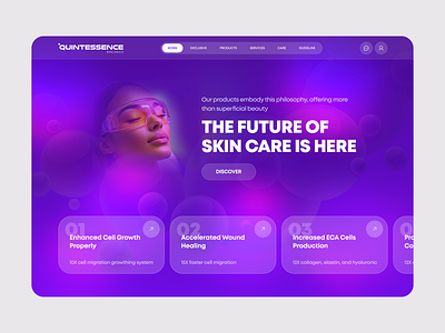 Quintessence Biologics branding design figma layout mockup product prototype ui uiux ux website