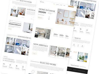 Architex Interiors landing page website uiux design. architex branding business company design interiors landing page design logo ui uiux user interface website wordpress