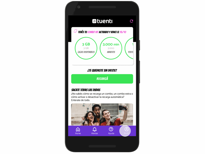 Tuenti - Case study app cards creditcard delete design flow tuenti ui ux uxui