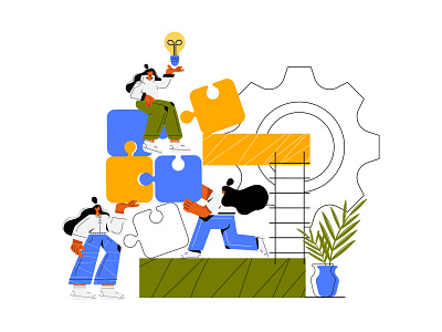 Teamwork vector