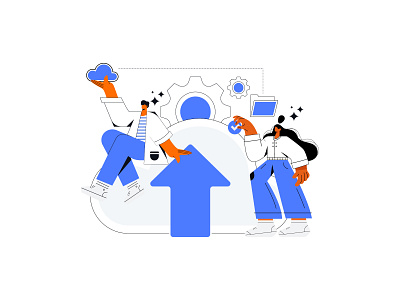Cloud upload vector