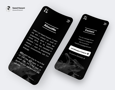 Personal Dark website dark dark ui dark website personal website ui