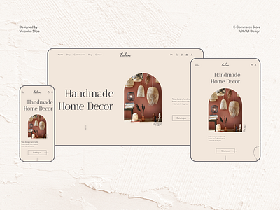 eCommerce Store UX/UI Design adaptive design home decor website home store website store design ui ui design ux ux design website design