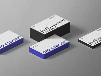 Composition From Stacks Of Card Mockups V2 Isometric stationery mockups